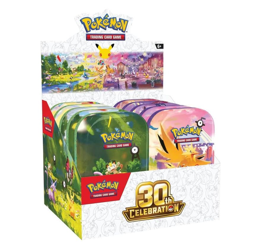 Pokemon 30th Celebration Mini Tin Display