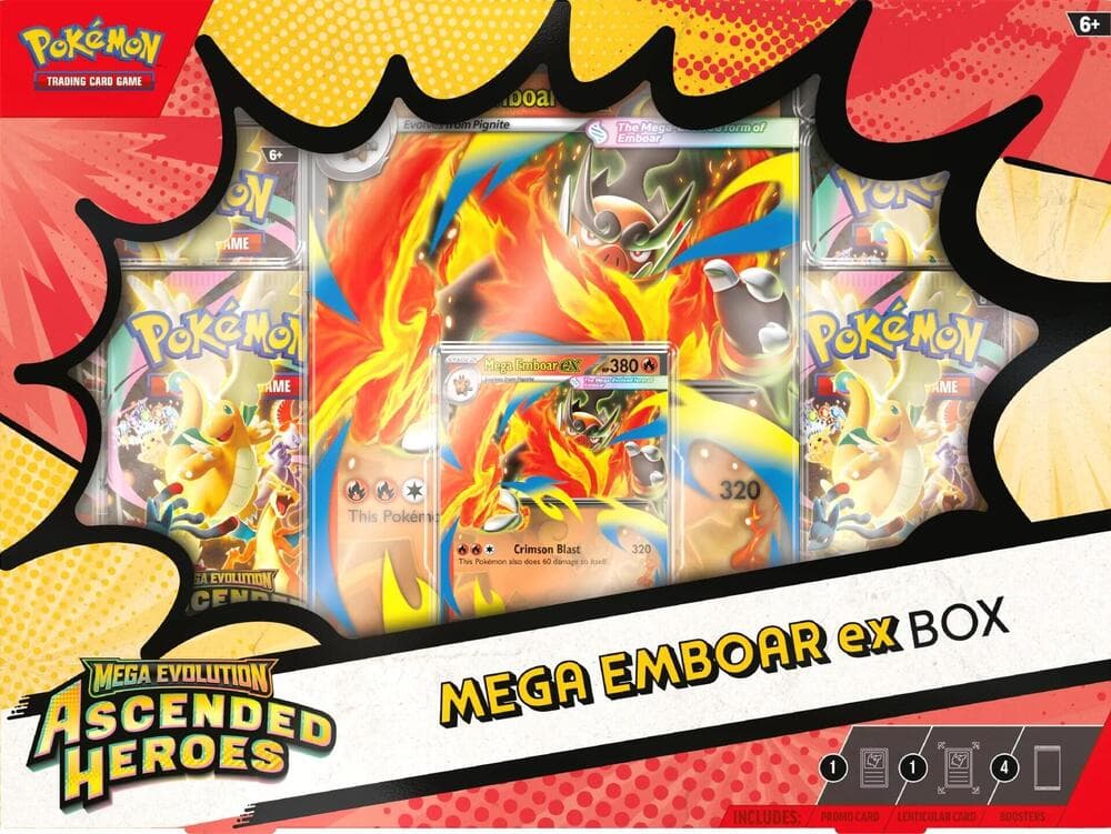 Pokemon Ascended Heroes Mega Emboar ex Box